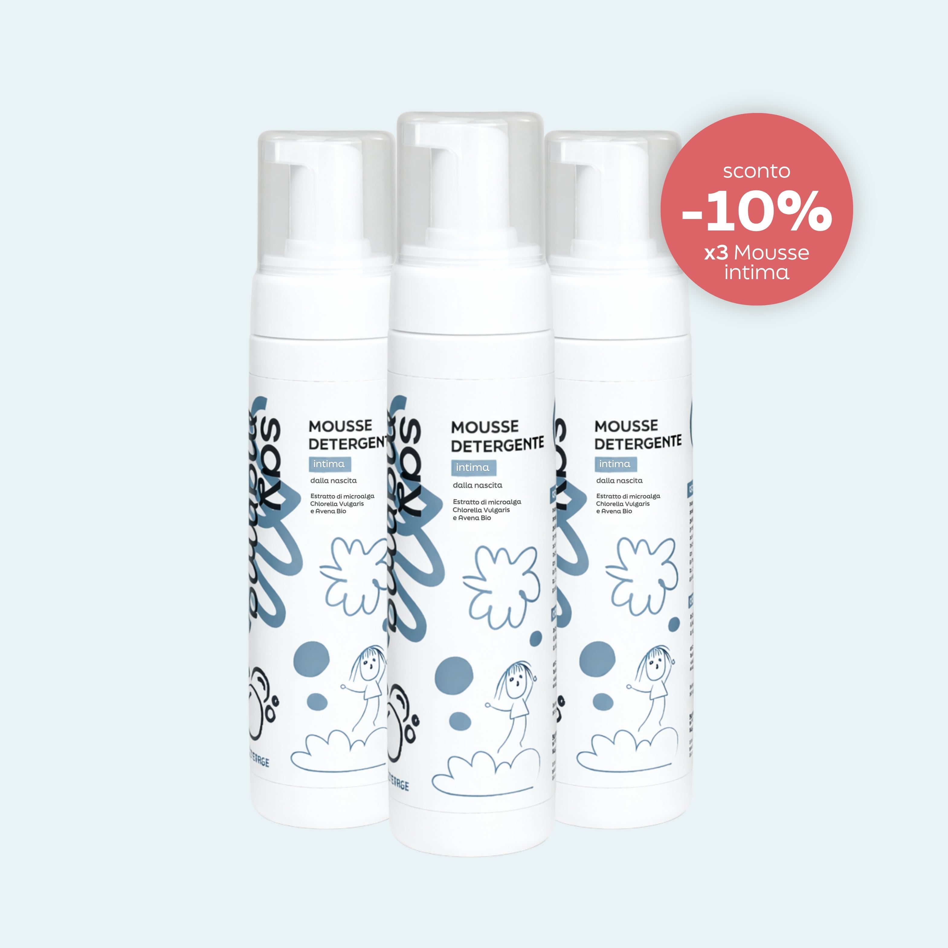 Say Puff x3 – Mousse Detergente Intima